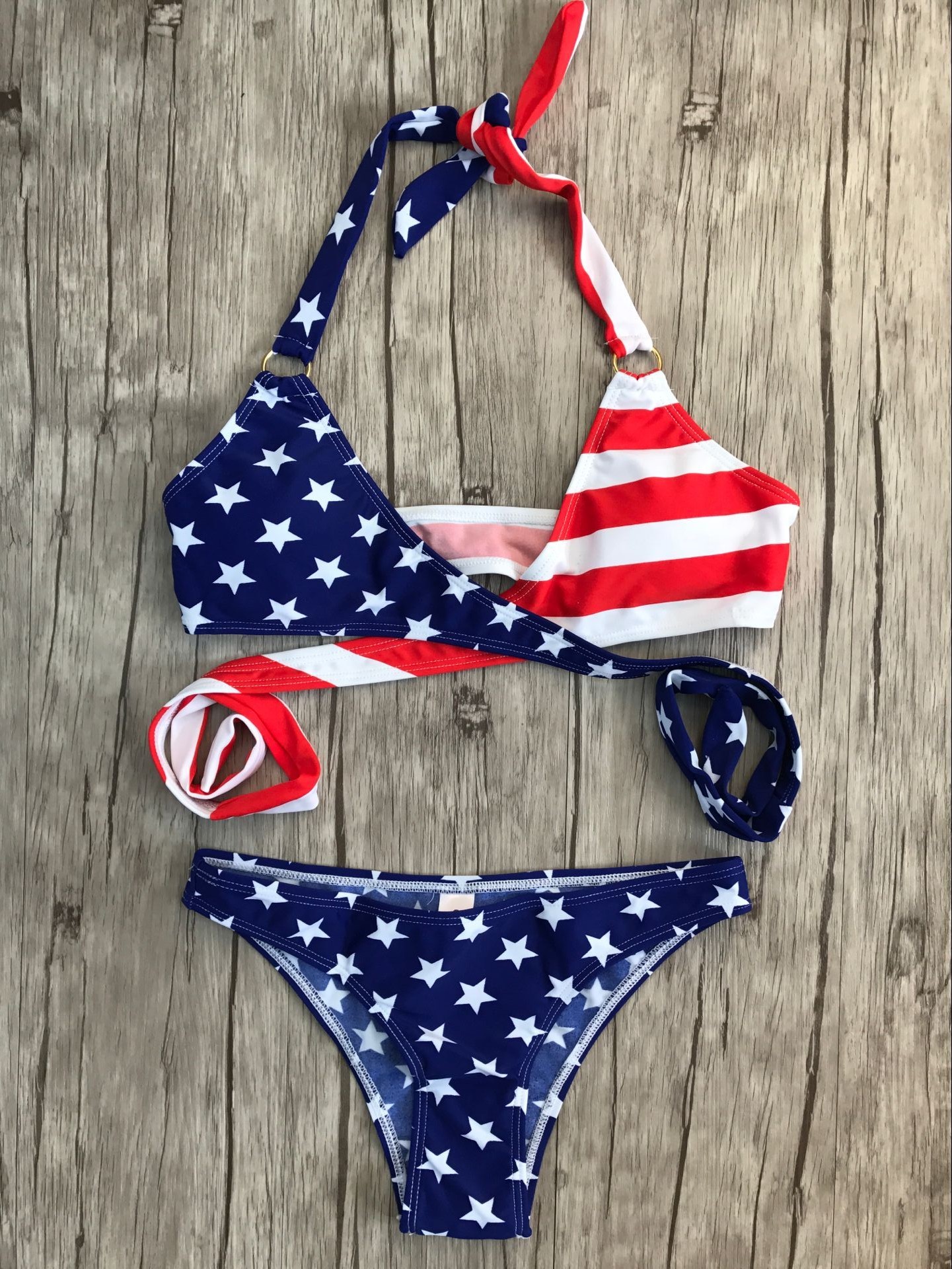 F4605-2 Wrap Halter Bikini Top